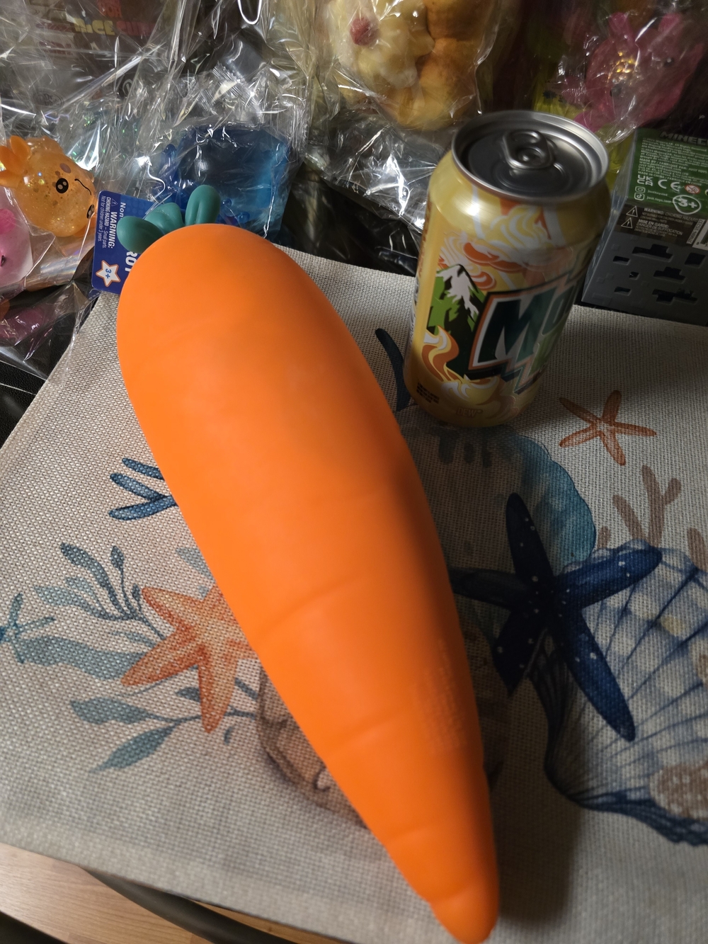 Jumbo Orange Carrot Squishy - Soft Sensory Play